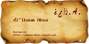 Ölbaum Absa névjegykártya